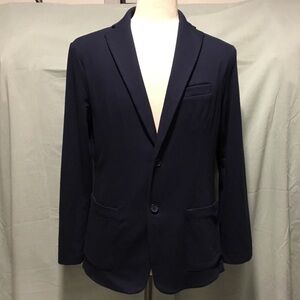Men's Navy Blazer - Classic Two-Button Suit Jacket